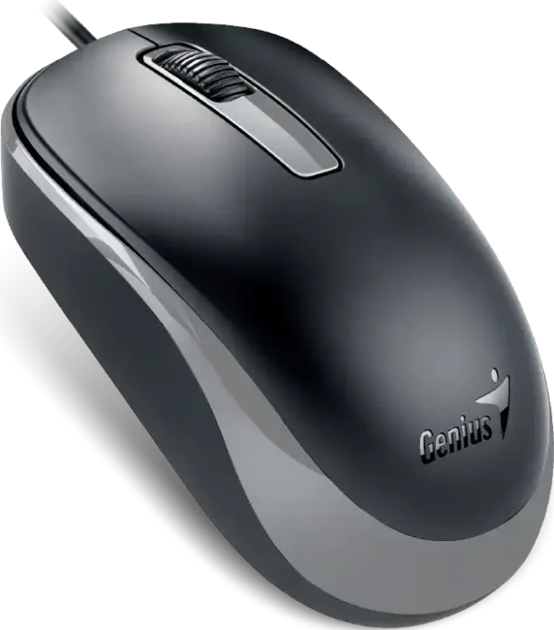 Genius DX-125S Wired Silent Optical Mouse schwarz/grau, USB