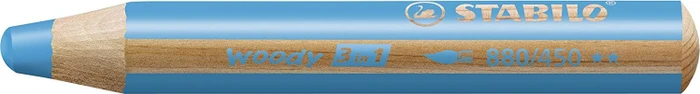 STABILO Woody 3in1 Wachsmalstift cyanblau (880/450)