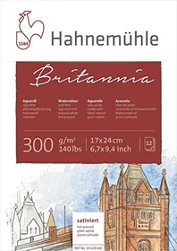 Hahnemühle Britannia Aquarell Zeichenpapier satiniert, 170x240mm, 12 Blatt