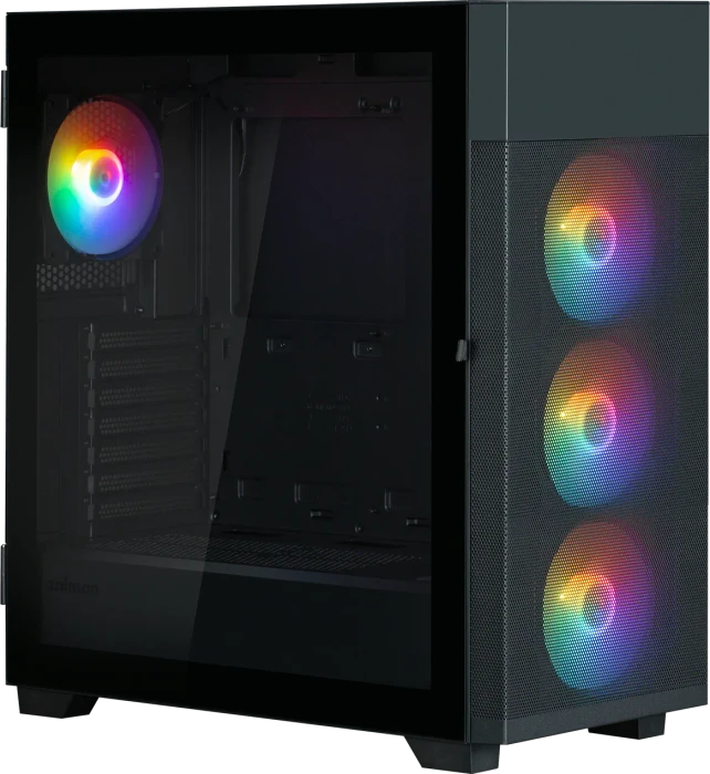 Zalman S5 Neo Black, schwarz, Glasfenster