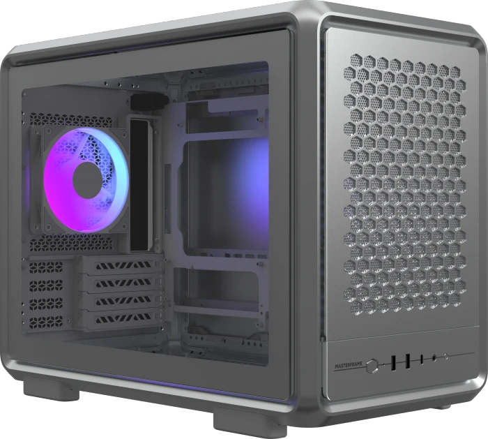 Cooler Master MasterFrame 400 Mesh, silber, Glasfenster