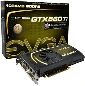 EVGA GeForce GTX 560 Ti Superclocked, 1GB GDDR5, 2x DVI, Mini HDMI
