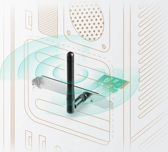 TP-Link N150 Desktop, 2.4GHz WLAN, PCIe x1