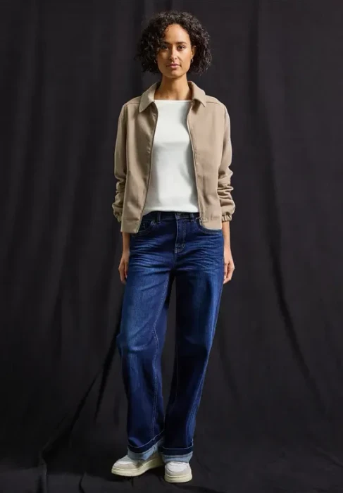Street One Basic Shirt langarm off white (Damen)