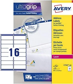 Avery-Zweckform Adressetiketten, 99.1x33.9mm, weiß, 100 Blatt (1600 Etiketten)