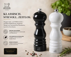 Peugeot Paris Duo Salz-/Pfeffermühlen-Set 18cm schwarz/weiß, 2-tlg.