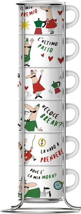 Bialetti Italia Espressotassen-Set, 6-tlg.