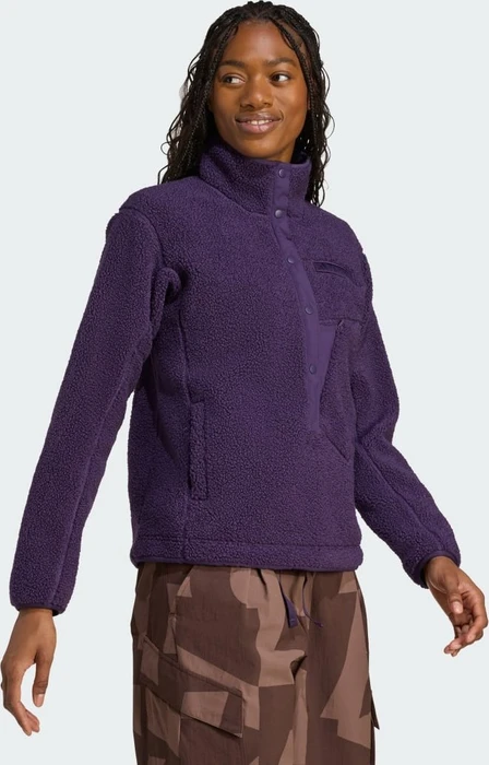 adidas Terrex Xploric High Pile Fleece Pullover aurora plum (Damen)