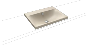 Kaldewei Silenio 3040 Aufsatzwaschtisch 60x46x4cm, Perl-Effekt, warm beige 20