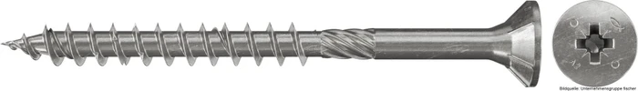 fischer PowerFast FPF-SZ A2P 200 PZ2 Spanplattenschraube, 5x40mm, 200 Stück