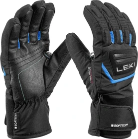 Leki Griffin 3D Skihandschuhe black/cyan (Junior)