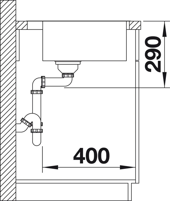 Blanco Andano 700-IF/A InFino Einbau Becken mittig mit Ablauffernbedienung edelstahl