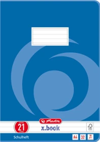 Herlitz x.book Schulheft, A4, Lineatur 21, 32 Blatt