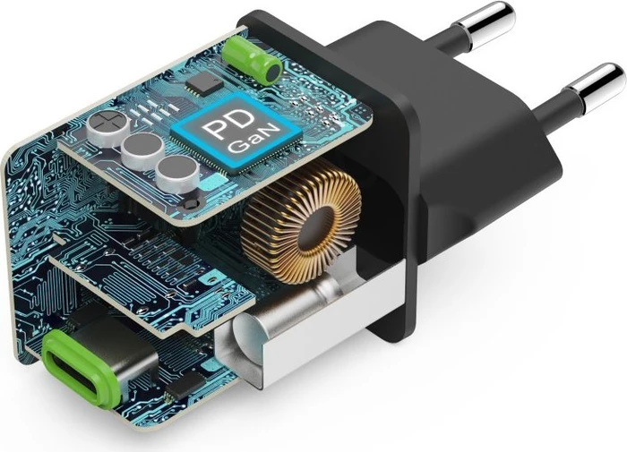 Hama GaN Schnellladegerät Super-Mini, USB-C, 1x USB-C, 45W, schwarz