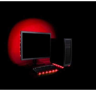 Antec Accent Lighting, rot beleuchtet, LED-Streifen, schwarz