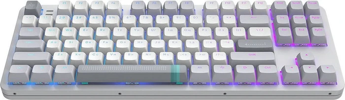 Dark Project ALU87A Daylight Gaming Keyboard, weiß/grau, LEDs RGB, g3ms Zircon Speed, USB, UA/US