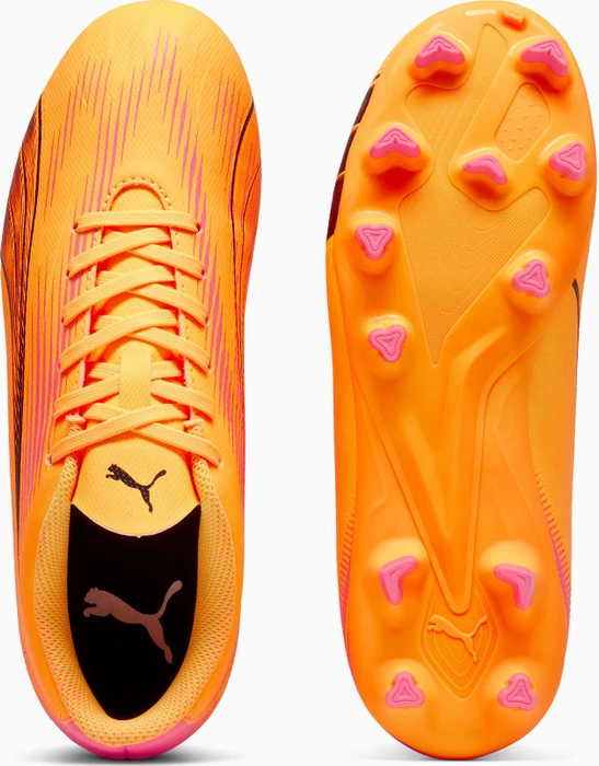 Puma Ultra Play FG/AG sun stream/puma black/sunset glow (Junior)