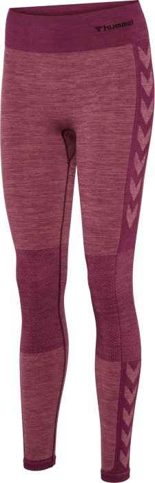hummel CLEA Seamless Tight Hose lang grape wine (Damen)