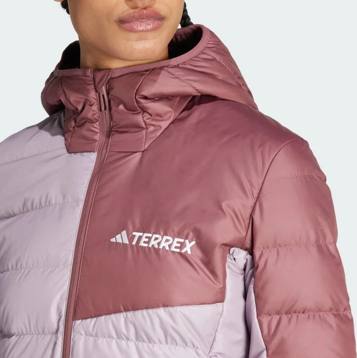 adidas Terrex Multi Light Hooded Daunen Jacke preloved fig/burgundy (Damen)