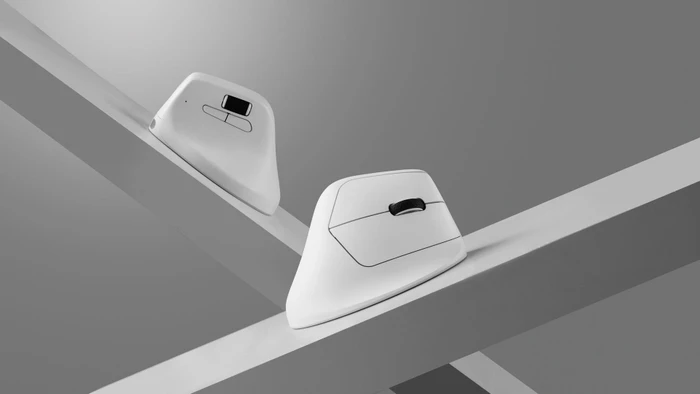 Keychron M5 8K Wireless Ergonomic Mouse weiß, USB/Bluetooth