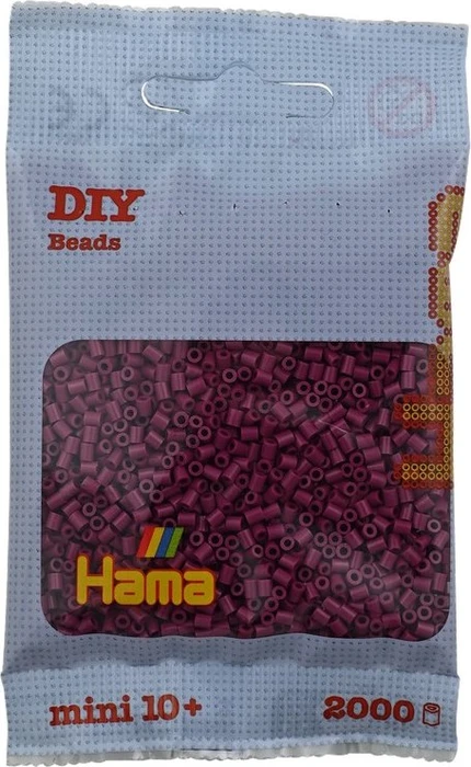 Hama Mini Beutel mit Perlen 2000 Stück pflaume