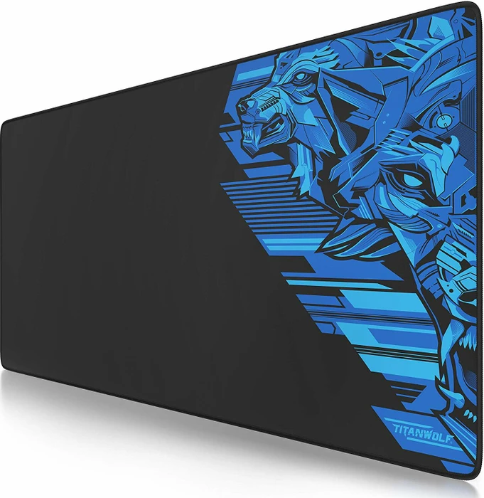 Titanwolf Vector Blue XXL Speed Gaming-Mauspad, schwarz/blau