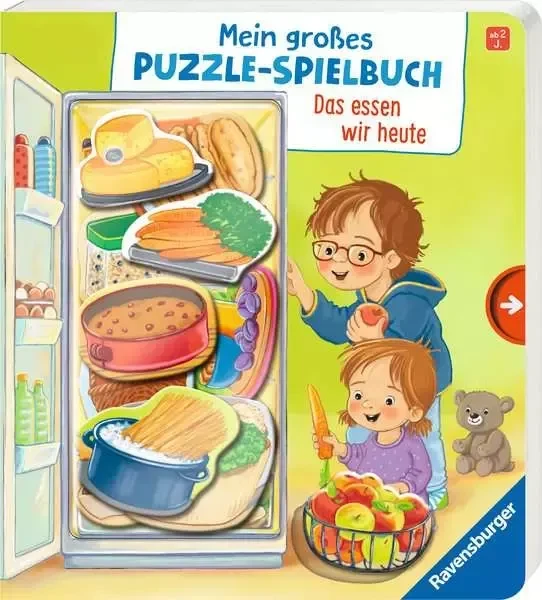Ravensburger Puzzle Mein großes Puzzle-Spielbuch: Das essen wir heute