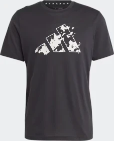 adidas Train Essentials Seasonal Training Graphic Funktionsshirt kurzarm black/grey one