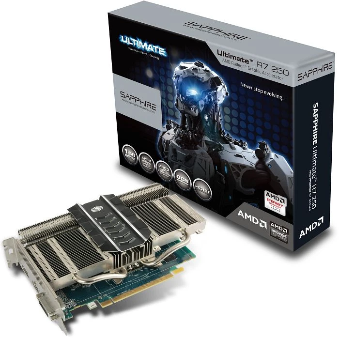 Sapphire Radeon R7 250E Ultimate, 1GB GDDR5, DVI, HDMI, DP, full retail