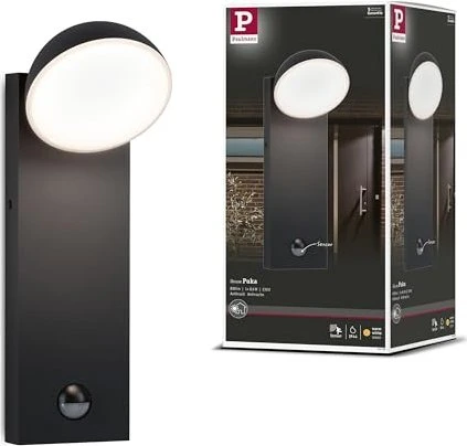 Paulmann Puka Sensor LED-Wandleuchte 1-flammig schwarz