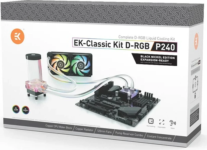 EK Water Blocks Classic Line EK-Classic Kit P240 D-RGB, Black Nickel Edition