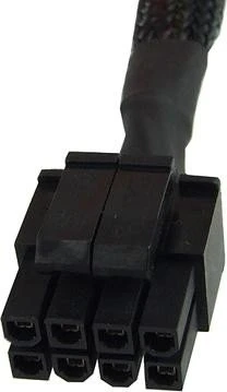 Phobya 8-Pin EPS12V Verlängerung 30cm, sleeved schwarz