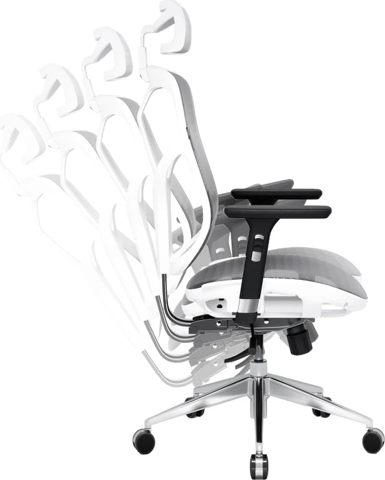 Diablo Chairs V-Basic Ergonomischer Bürostuhl, weiß/grau