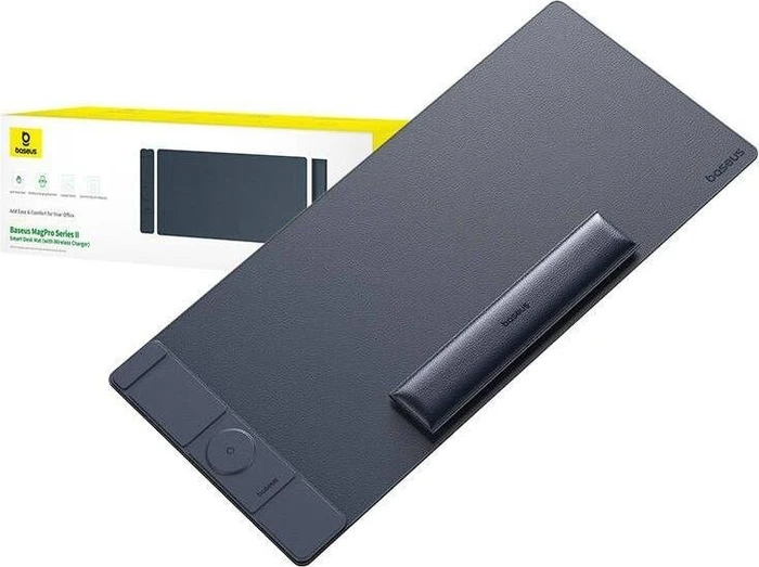 Baseus MagPro Series II Desk Mat mit Handballenauflage und induktivem Ladegerät, 770x340mm, schwarz