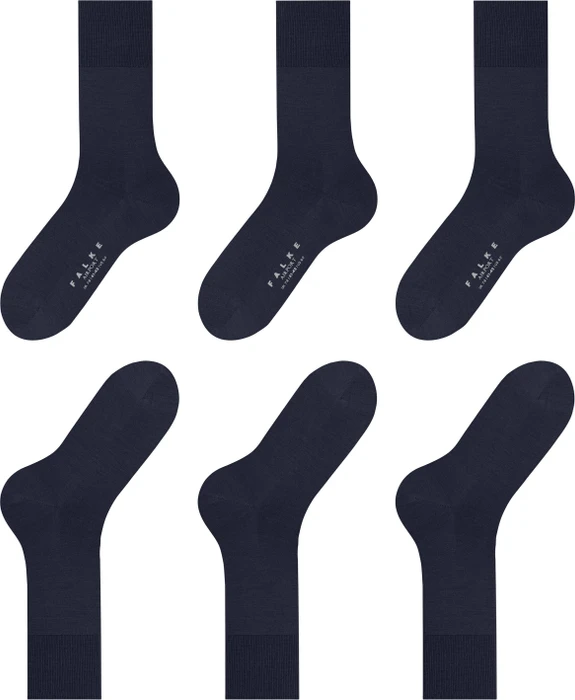 Falke Airport Socken dark navy, 3 Paare (Herren)