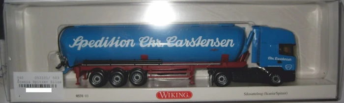Wiking Modern Edition Silosattelzug Scania/Spitzer Spedition Chr. Carstensen