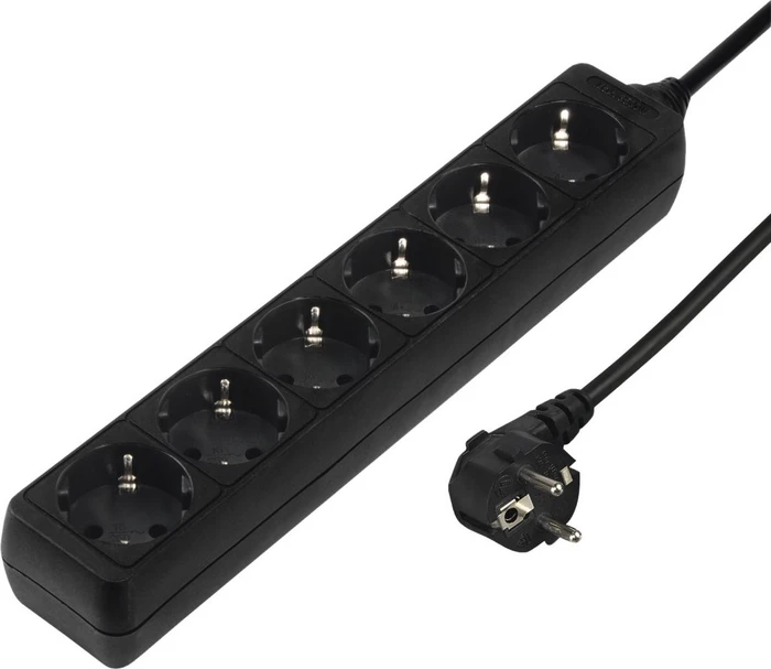 Hama Steckdosenleiste, 6-fach, 1.4m, schwarz
