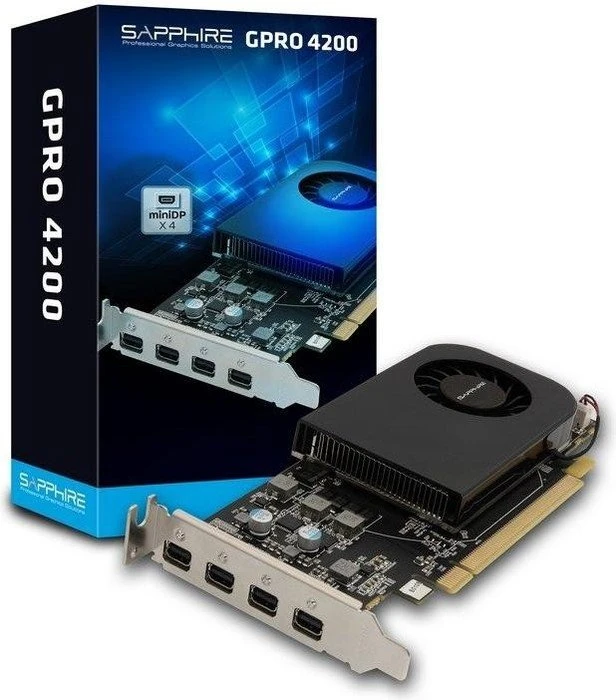 Sapphire GPRO 4200, 4GB GDDR5, 4x mDP, lite retail