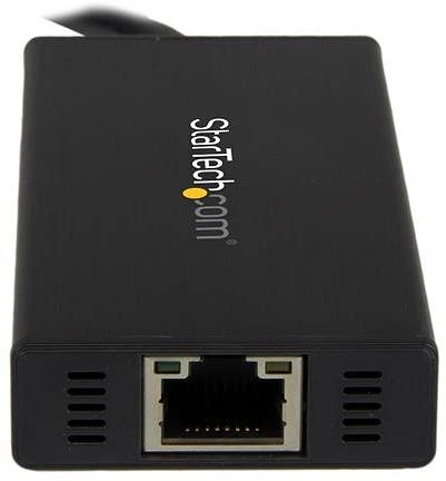 StarTech USB 3.0 Hub, 3-port + Gb LAN, schwarz