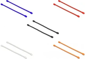 DeLOCK Kabelbinder biegsam, 4mm, 150mm, farbig sortiert, 10 Stück