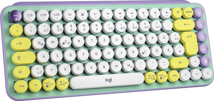 Logitech POP Keys Wireless Mechanical Keyboard, Logi Bolt, Daydream, TTC BROWN, USB/Bluetooth, DE