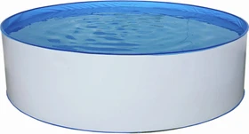 Steinbach Nuovo de Luxe Stahlwandpool Set rund 450x120cm weiß