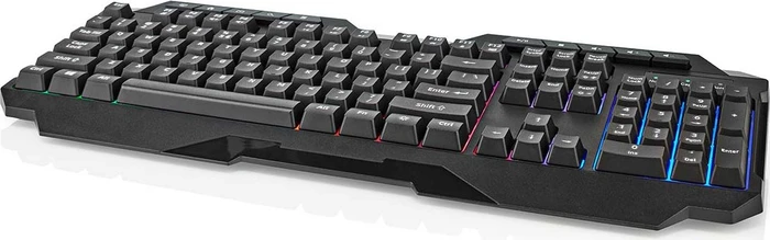 Nedis Gaming Tastatur, LEDs RGB, schwarz, USB, US