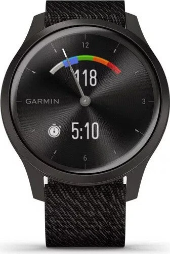 Garmin vivomove Style Aktivitäts-Tracker black pepper woven/graphite