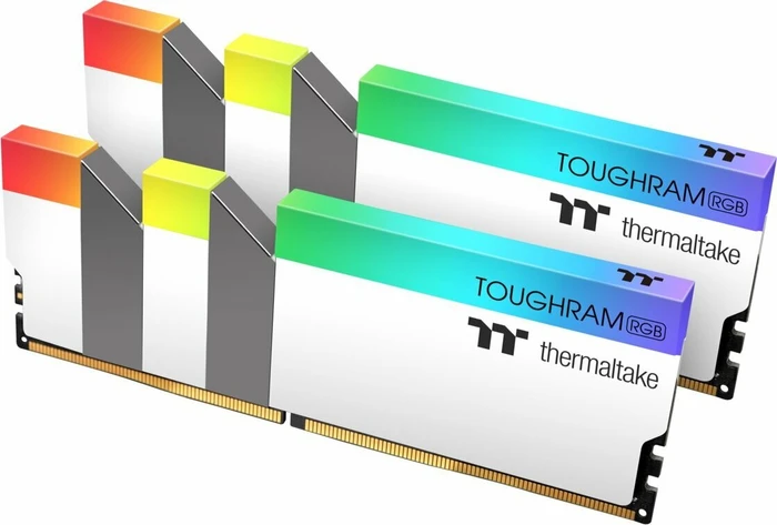 Thermaltake Toughram RGB Memory White UDIMM 16GB Kit, DDR4-3200, CL16-18-18-38