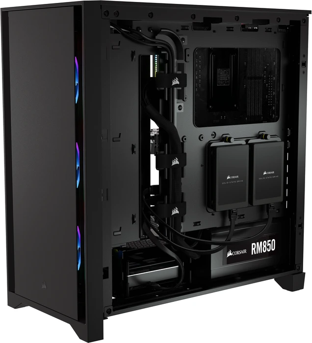 Corsair 4000D, schwarz, Glasfenster