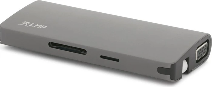 LMP USB-C Travel Dock, 9-Port, USB-C 3.0 [Stecker], space gray