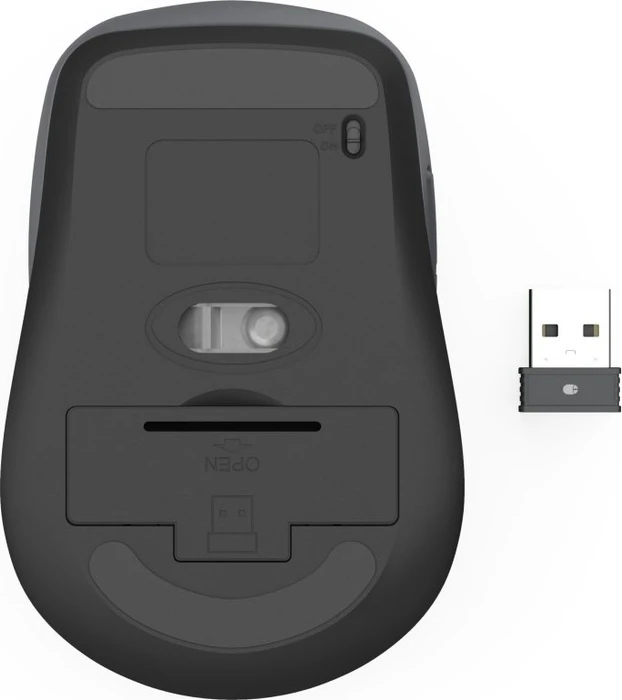 Hama WM-450 Silent Wireless Multi-Device Mouse schwarz/grau, USB/Bluetooth