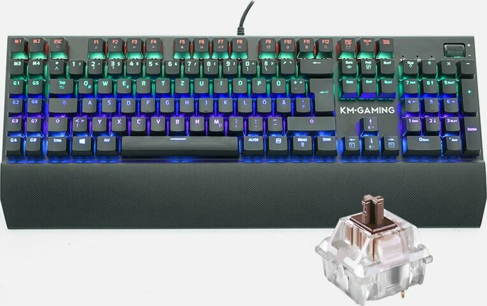 KM-Gaming K-GK2, LEDs RGB, MX RGB BROWN, USB, DE