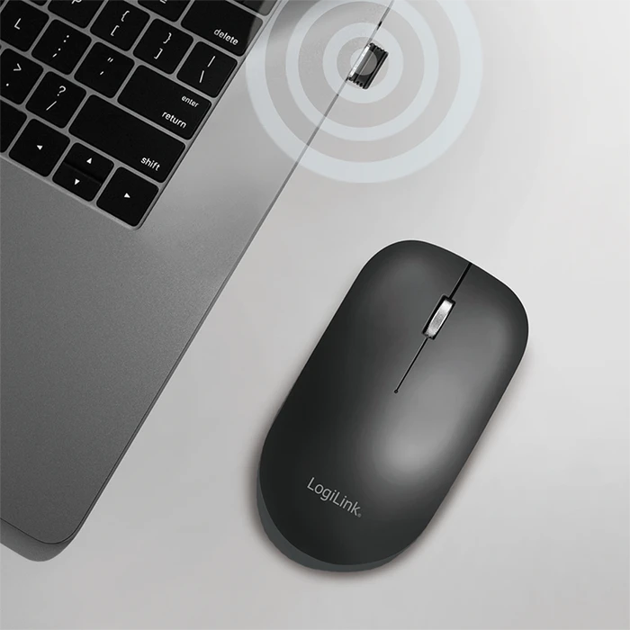 LogiLink Lightweighted Wireless Travel Mouse schwarz, USB